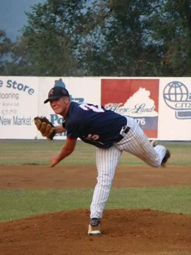 Blaine Sims pitches